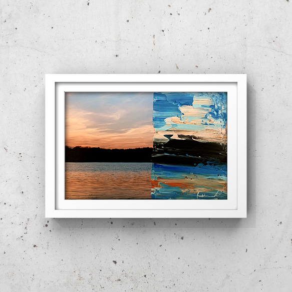 【Una tramonto（C-#5）】絵画　写真　インテリア　モダン　シンプル 北欧　アート　バリ島 1枚目の画像