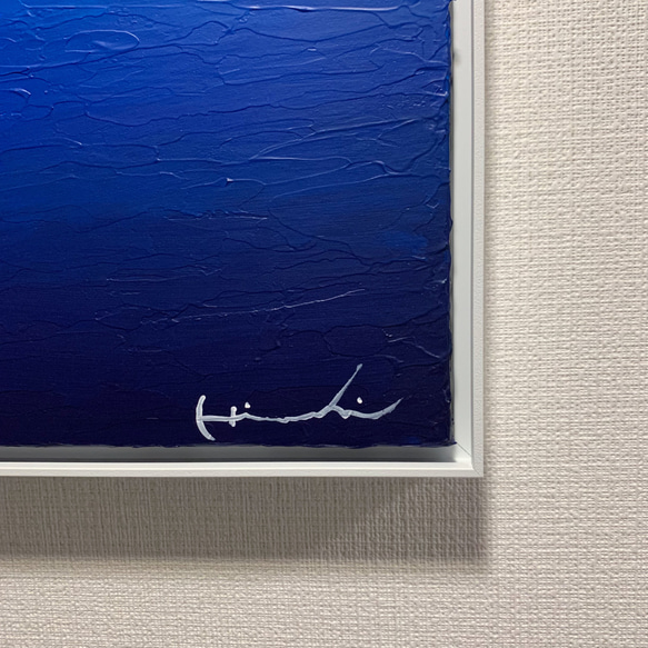 【無何有（#3）】絵画　抽象画　海　青　インテリア　アート 7枚目の画像