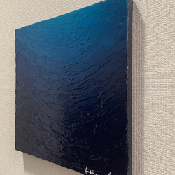 【無何有（#76）】絵画　抽象画　インテリア　アート　青色の絵 2枚目の画像