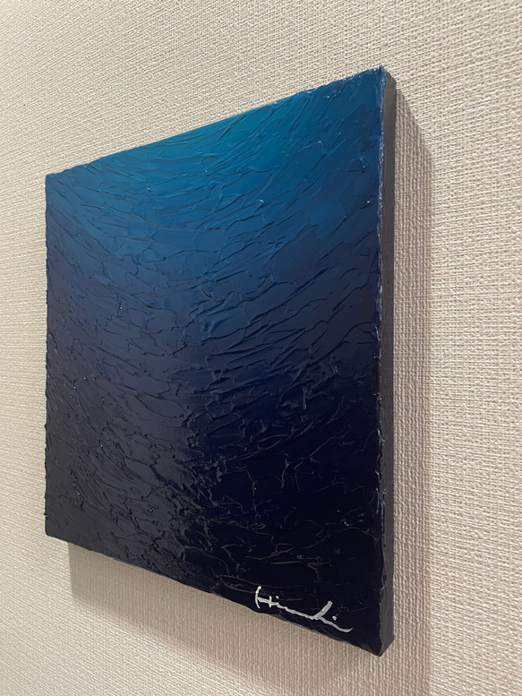 【無何有（#76）】絵画　抽象画　インテリア　アート　青色の絵 2枚目の画像