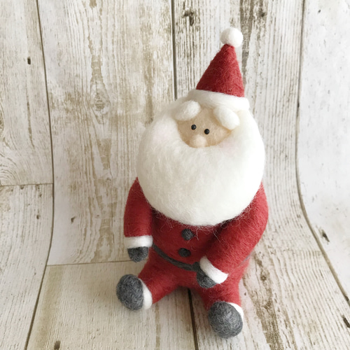 X'mas2020☆ちょこんとお座りサンタさん 羊毛フェルト cumin seed 通販
