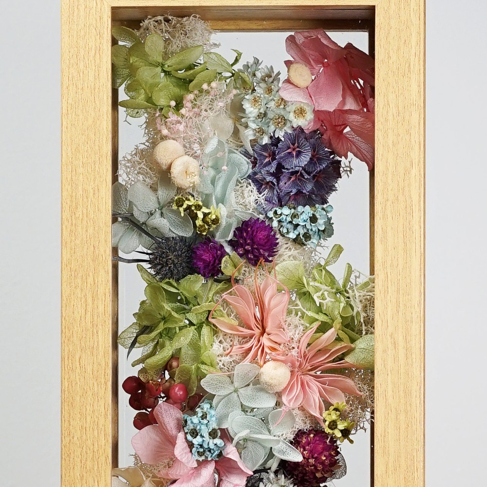 ❤ドライフラワー・フレーム（DF-09）両親贈呈　結婚祝い　誕生日　記念日　開店祝い　ウェディング　名入れ