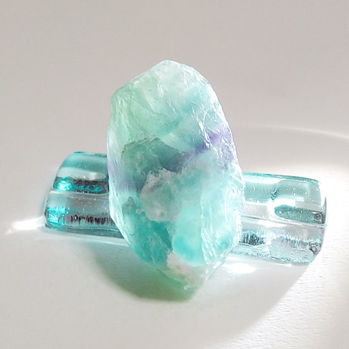 三角型 海色 蛍石 グラデーション フローライト Fluorite ウォーター