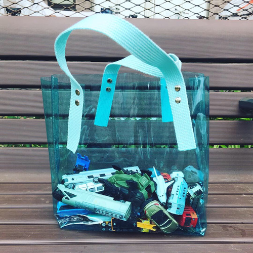 極美品　TOCCA トッカ　PVC トートバッグ クリアバッグ ビニールバッグ 楽天市場】【KIDS雑貨】TOCCA ロゴ クリア トート