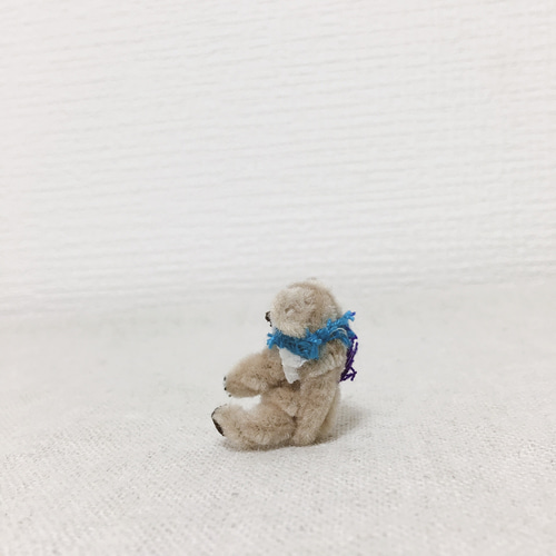 お座りテディ＊チップ＊ チビチビベア付き 誕生日プレゼントやプチギフトに 小さいふわふわテディベア