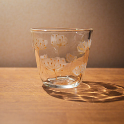ガラスのフリーカップ 月見草の花 4枚目の画像