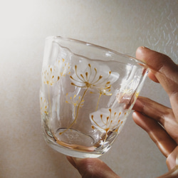 ガラスのフリーカップ 月見草の花 5枚目の画像