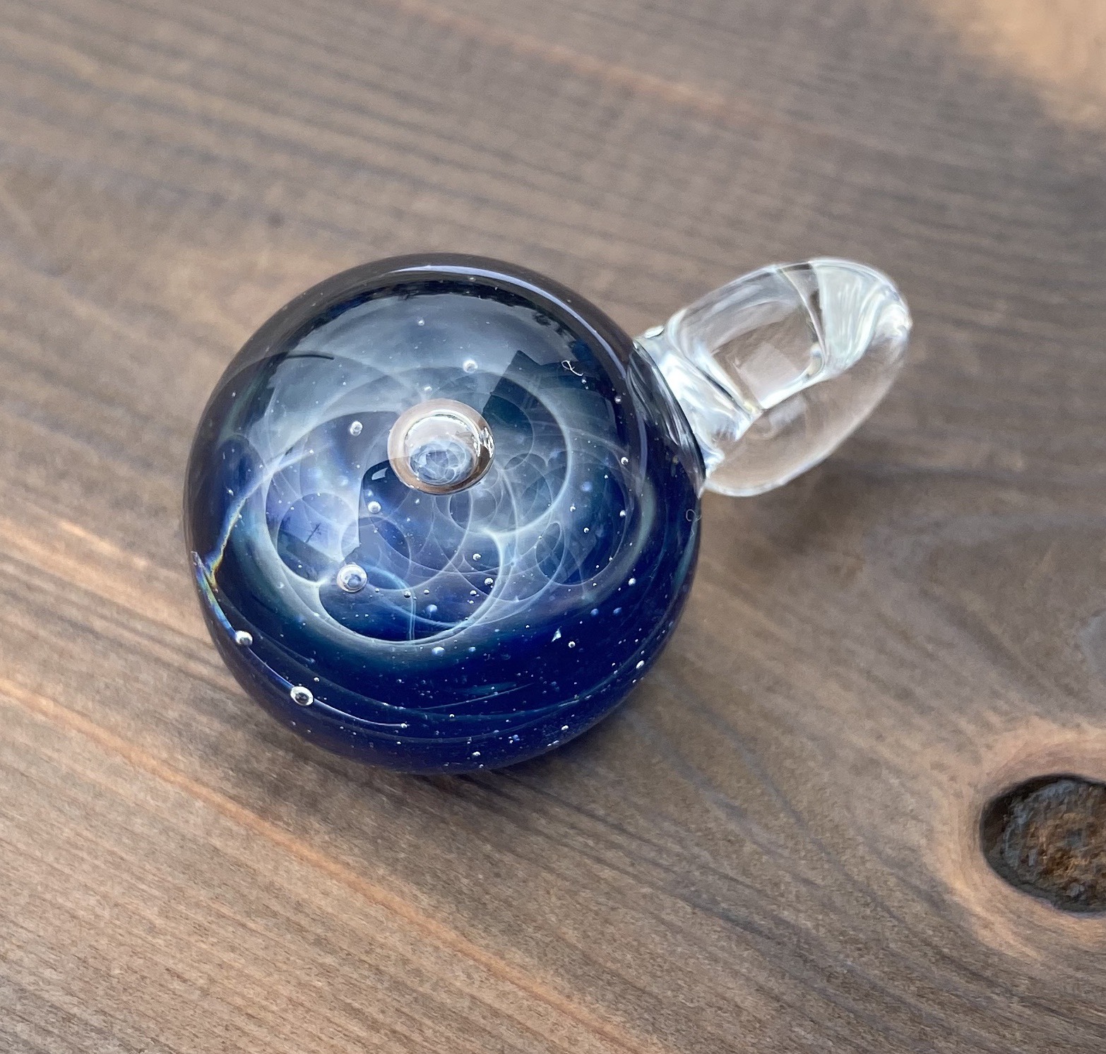 宇宙ガラス ペンダントトップ クラゲ