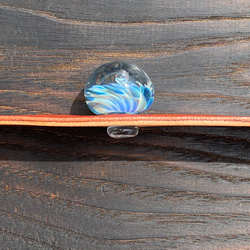 glass leather bracelet 《spiralflower》  ガラスレザーブレスレット　 6枚目の画像