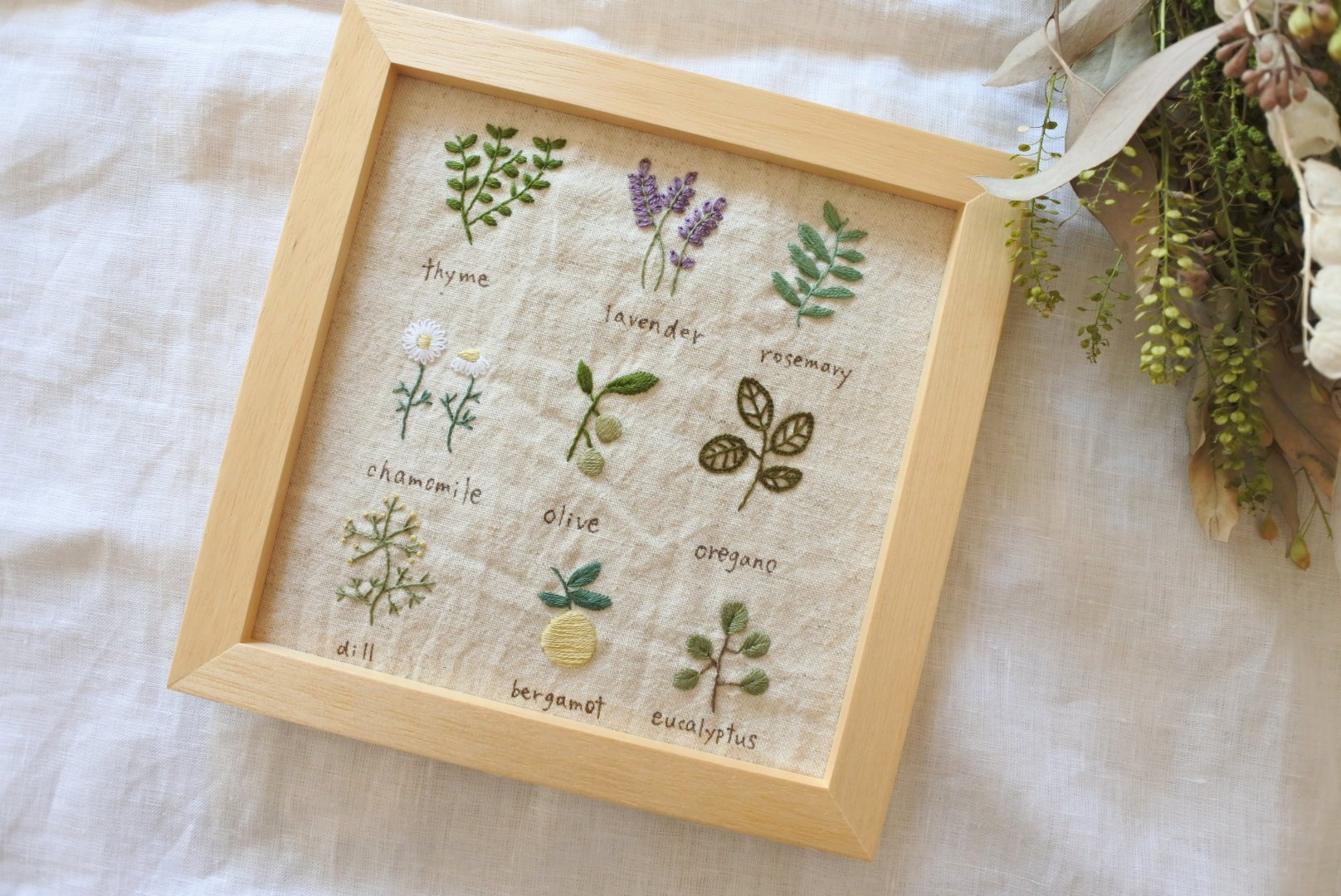 植物の標本 刺繍フレーム その他アート ざっ花 通販 12498888