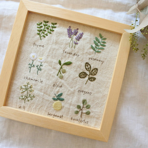 植物の標本 刺繍フレーム その他アート ざっ花 通販 12498888