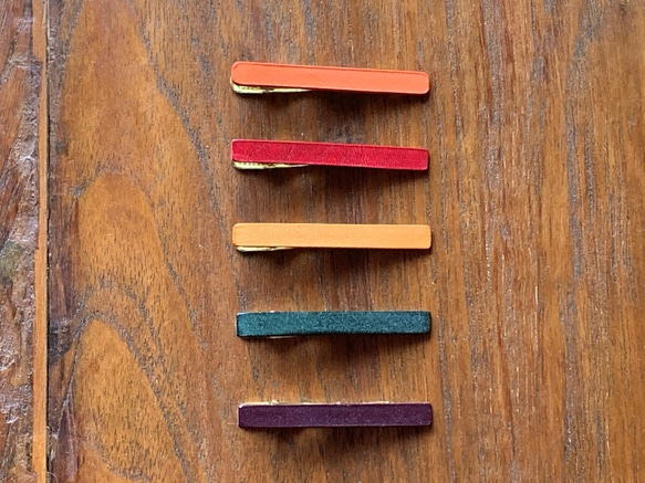 Tie pin ネクタイピン タンニン鞣しオイルレザー タイピン・カフス