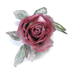 【送料無料】ピンクのバラのコサージュ　卒業式　入学式　結婚式　アートフラワー　布花　染花　造花 3枚目の画像