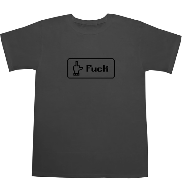 8 bit 『FUCK』ボタン Tシャツ 4枚目の画像