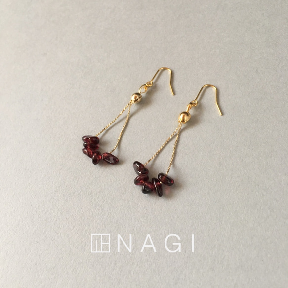 No.567 Natural stone /Gold chain 3枚目の画像