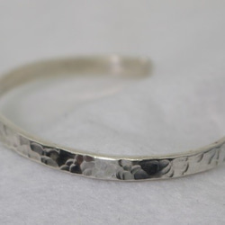 シルバーバングル・槌目B02 バングル・リストバンド 銀工房 銀介 通販