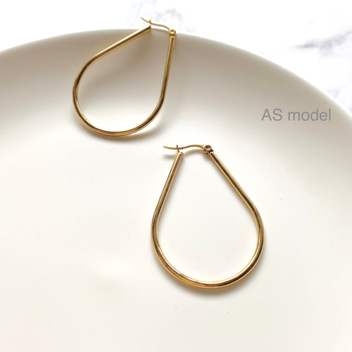 再販 フープピアス ドロップ ピアス #23 ピアス（フープ） AS model 