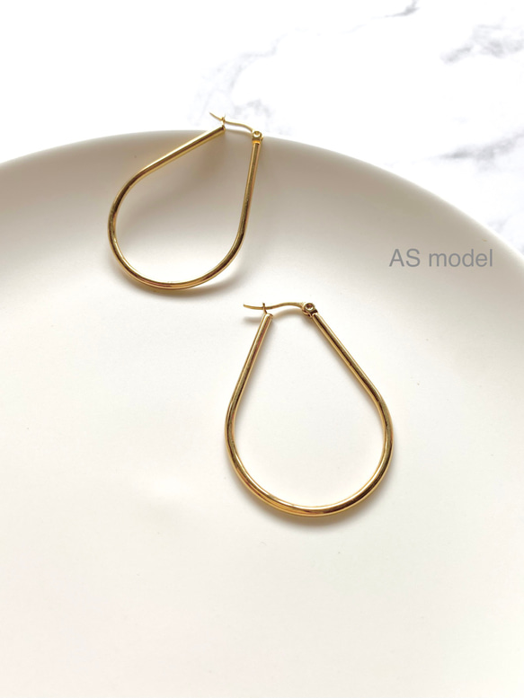 再販 フープピアス ドロップ ピアス #23 ピアス（フープ） AS model 