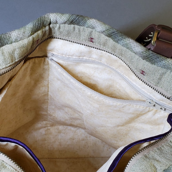 【槑さん手作りバッグ】さしこパッチワークショルダーバッグ～手縫いバッグ・ハンドバッグ・ショルダーバッグ 3枚目の画像