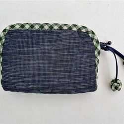 [槑的手作包]日本の小さなヒナギク〜クラッチバッグ、パッチワークバッグ、小銭入れ 3枚目の画像