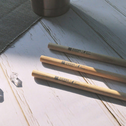 DUBBE Natural Wooden Straw (M*3) - eco straw 1枚目の画像