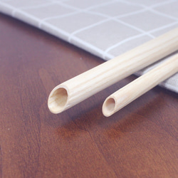DUBBE Natural Wooden Straw (M*3) - eco straw 8枚目の画像