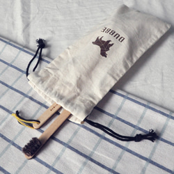 DUBBE|天然棉質束口袋（簡約*1）- 適用於牙刷 / 鍋刷 / 個人隨身小物 / 飲料瓶 / 文具，減塑，設計，文創 第3張的照片