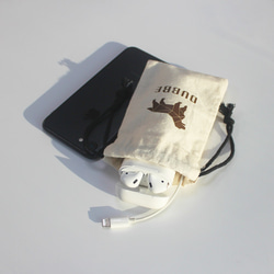 DUBBE|天然棉質束口袋（簡約*1）- 適用於杯刷/個人隨身小物/零錢/名片/充電器/耳機/護身符，減塑，設計，文創 第3張的照片