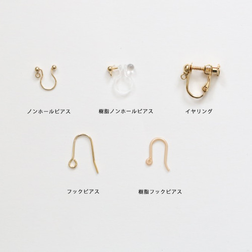 一粒ガラスのイヤリング・ピアス / ターコイズブルー イヤリング 