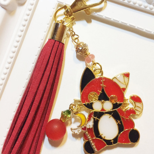 レジン⭐︎ツギハギネコ⭐︎キーホルダー⭐︎チャーム