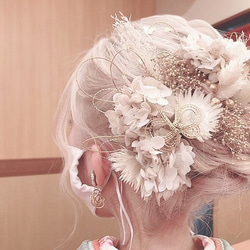 金箔ヘア✨ヘッドドレス★ウエディング★結婚式★卒業式★ヘアアクセサリー★ヘッドパーツ★花嫁★成人式 4枚目の画像