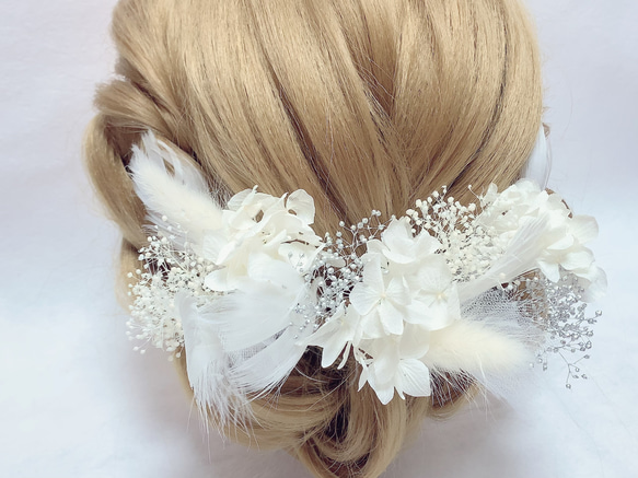 再販✨ヘッドドレス★ウエディング★結婚式★花嫁★卒業式★ヘアアクセサリー★ヘッドパーツ★マタニティフォト★成人式 3枚目の画像