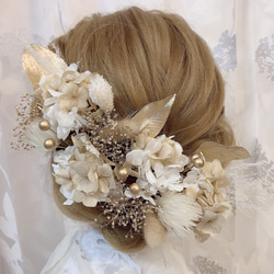 再販✨ヘッドドレス★ウエディング★結婚式★花嫁★卒業式★ヘアアクセサリー★ヘッドパーツ★マタニティフォト★成人式 2枚目の画像