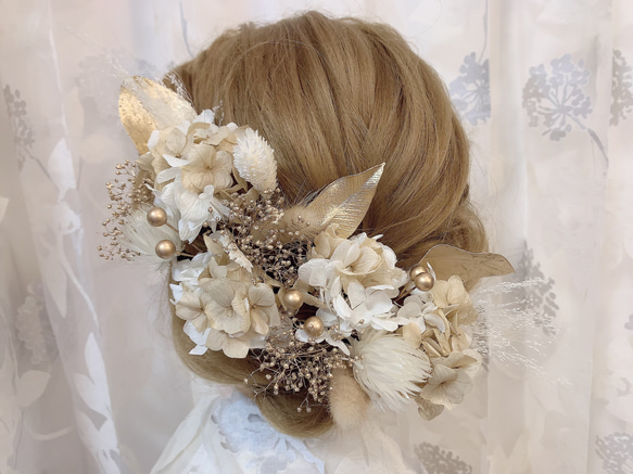 再販✨ヘッドドレス★ウエディング★結婚式★花嫁★卒業式★ヘアアクセサリー★ヘッドパーツ★マタニティフォト★成人式 2枚目の画像