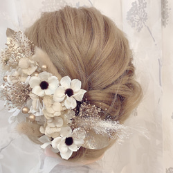 アネモネ★ヘッドドレス★ウエディング★結婚式★花嫁★卒業式★ヘアアクセサリー★ヘッドパーツ★和装着物★成人式 2枚目の画像