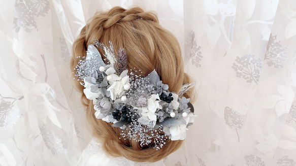 シルバー✨ヘッドドレス★ウエディング★結婚式★花嫁★卒業式★ヘアアクセサリー★ヘッドパーツ★マタニティフォト★成人式 1枚目の画像