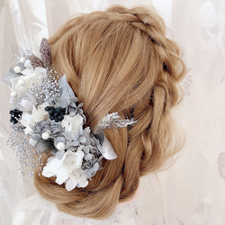 シルバー✨ヘッドドレス★ウエディング★結婚式★花嫁★卒業式★ヘアアクセサリー★ヘッドパーツ★マタニティフォト★成人式 2枚目の画像