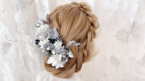 シルバー✨ヘッドドレス★ウエディング★結婚式★花嫁★卒業式★ヘアアクセサリー★ヘッドパーツ★マタニティフォト★成人式 2枚目の画像