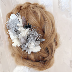 シルバー✨ヘッドドレス★ウエディング★結婚式★花嫁★卒業式★ヘアアクセサリー★ヘッドパーツ★マタニティフォト★成人式 1枚目の画像