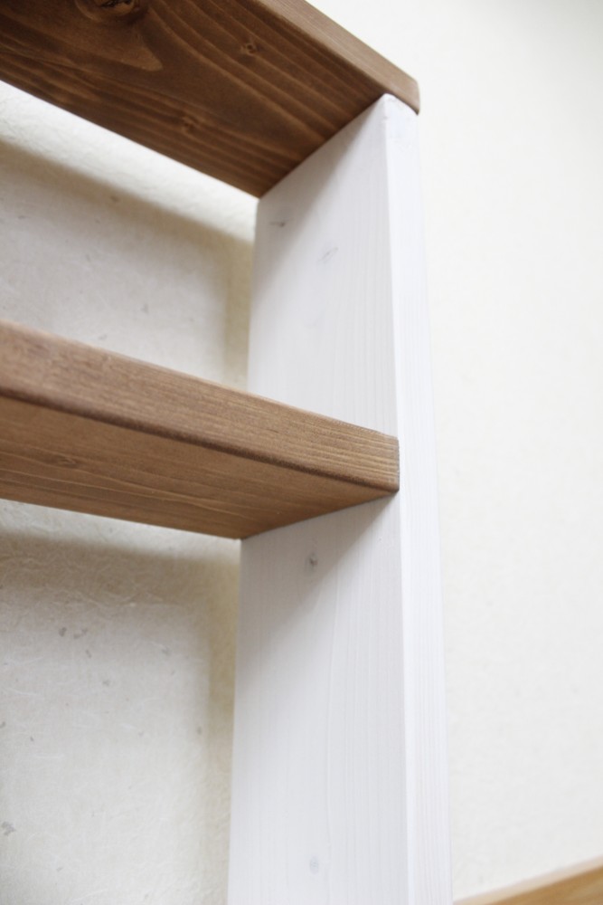 【送料無料】【vintage walnut×snow white】　奥行スリムなコンパクトトイレ収納