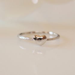 ハートリング] プラチナ 細いリング 普段使い 可愛い シンプル つけっ