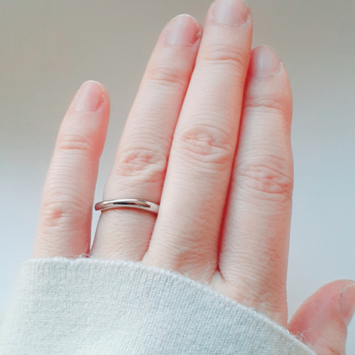 文字入れ可能]シンプルなプラチナリング/艶/ペアリング/マリッジリング  