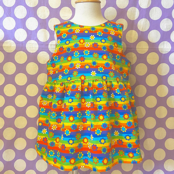 レインボーワンピースボーダーver オーダーページ ベビー服 mew myu 