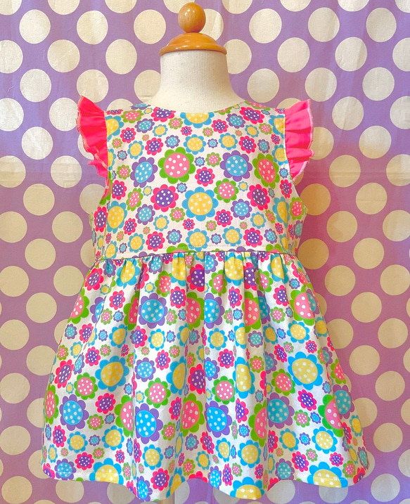 袖フリルワンピース オーダーページ 子供服 mew myu 通販｜Creema 
