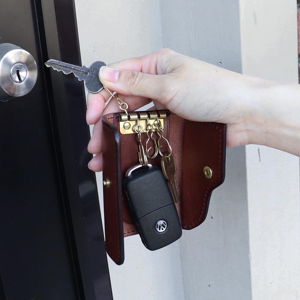 送料無料【2nd Line】大人の品格 本革三つ折りキーケース／2色展開