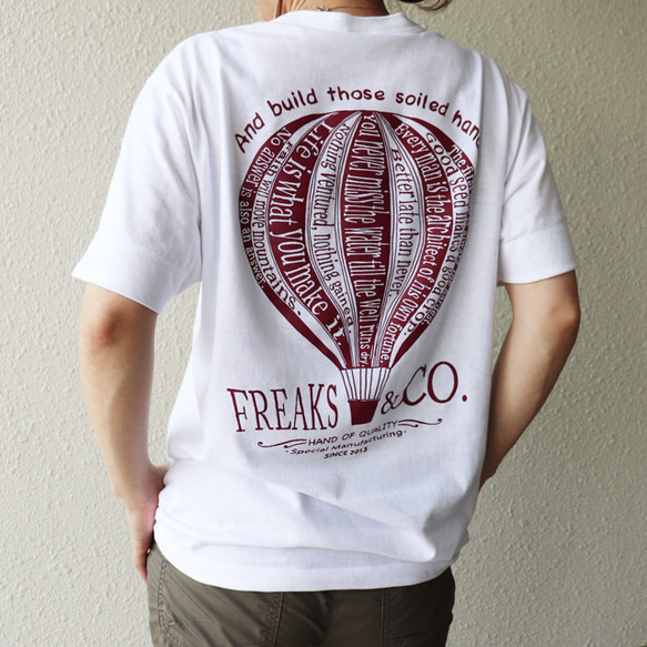 再入荷!!【Freaks&co.オリジナル】ヘンリーネックTシャツ／バルーンプリント 1枚目の画像
