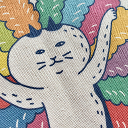 トートバッグ　「サンバを踊るねこ」　猫　 3枚目の画像