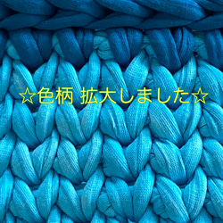 猫ベッド☆猫カゴ Tシャツヤーンで手編み 犬カゴ☆ペットベッド【Mサイズ】NO,138 4枚目の画像