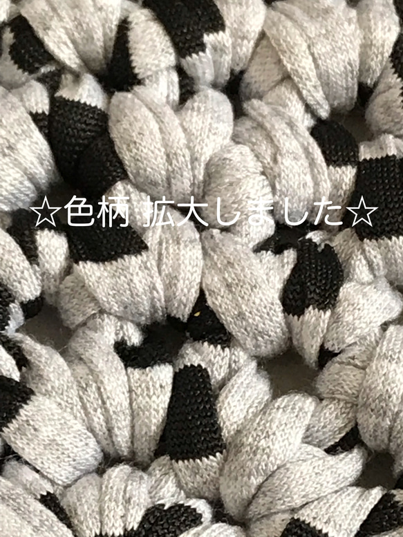 猫ベット☆猫カゴ Tシャツヤーンで手編み 犬カゴ☆ペットベット【Lサイズ】NO,012 5枚目の画像