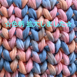 猫ベッド☆猫カゴ Tシャツヤーンで手編み 犬カゴ☆ペットベッド【Mサイズ】NO,061 4枚目の画像